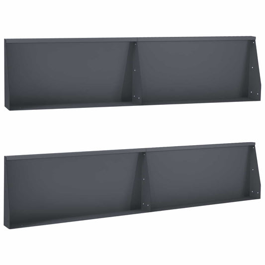 Retaining Wall 100 x 12 x 50 cm Steel Height 50 cm 4 Width 100 cm Anthracite