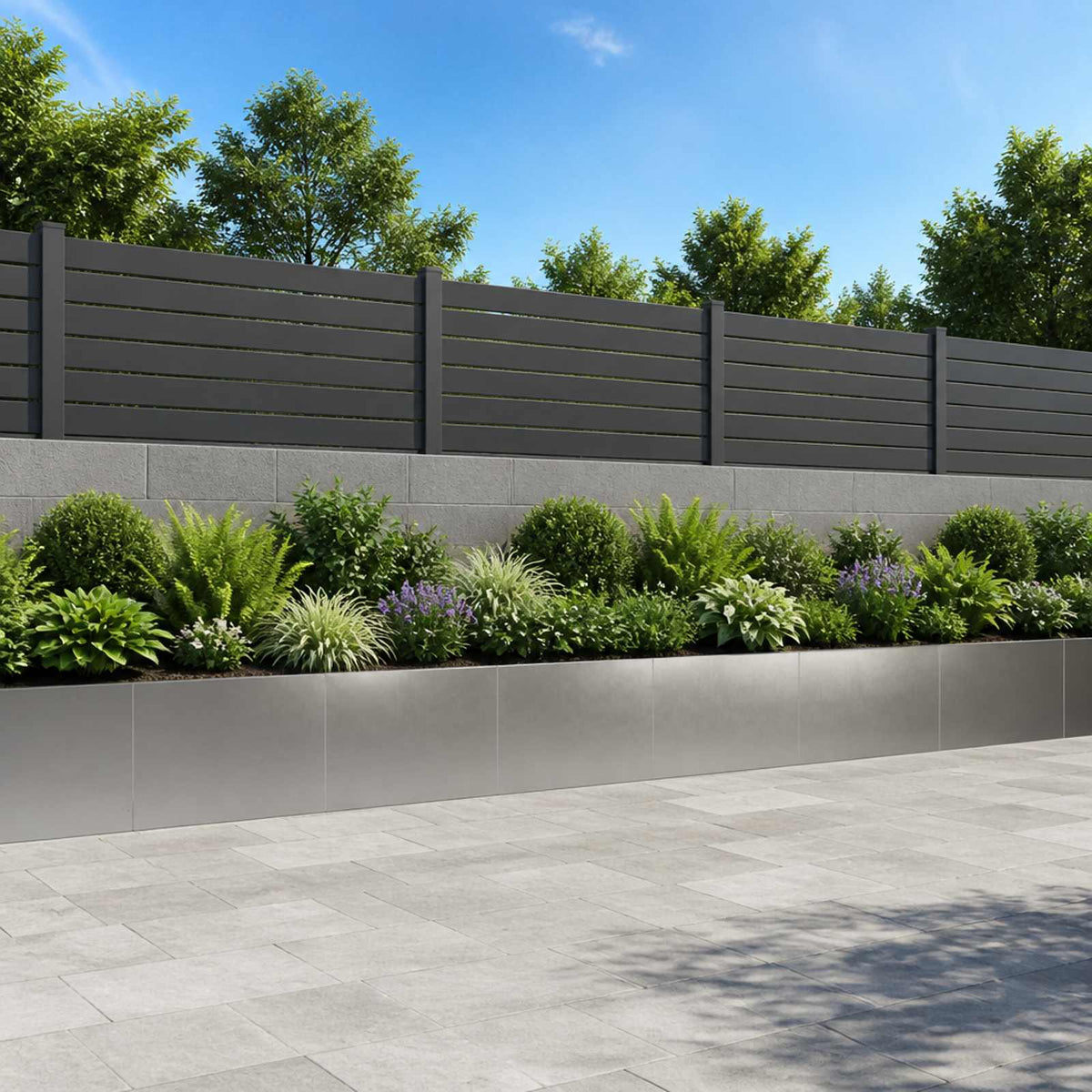 vidaXL Retaining Wall 60 x 12 x 50 cm Steel 6 pcs