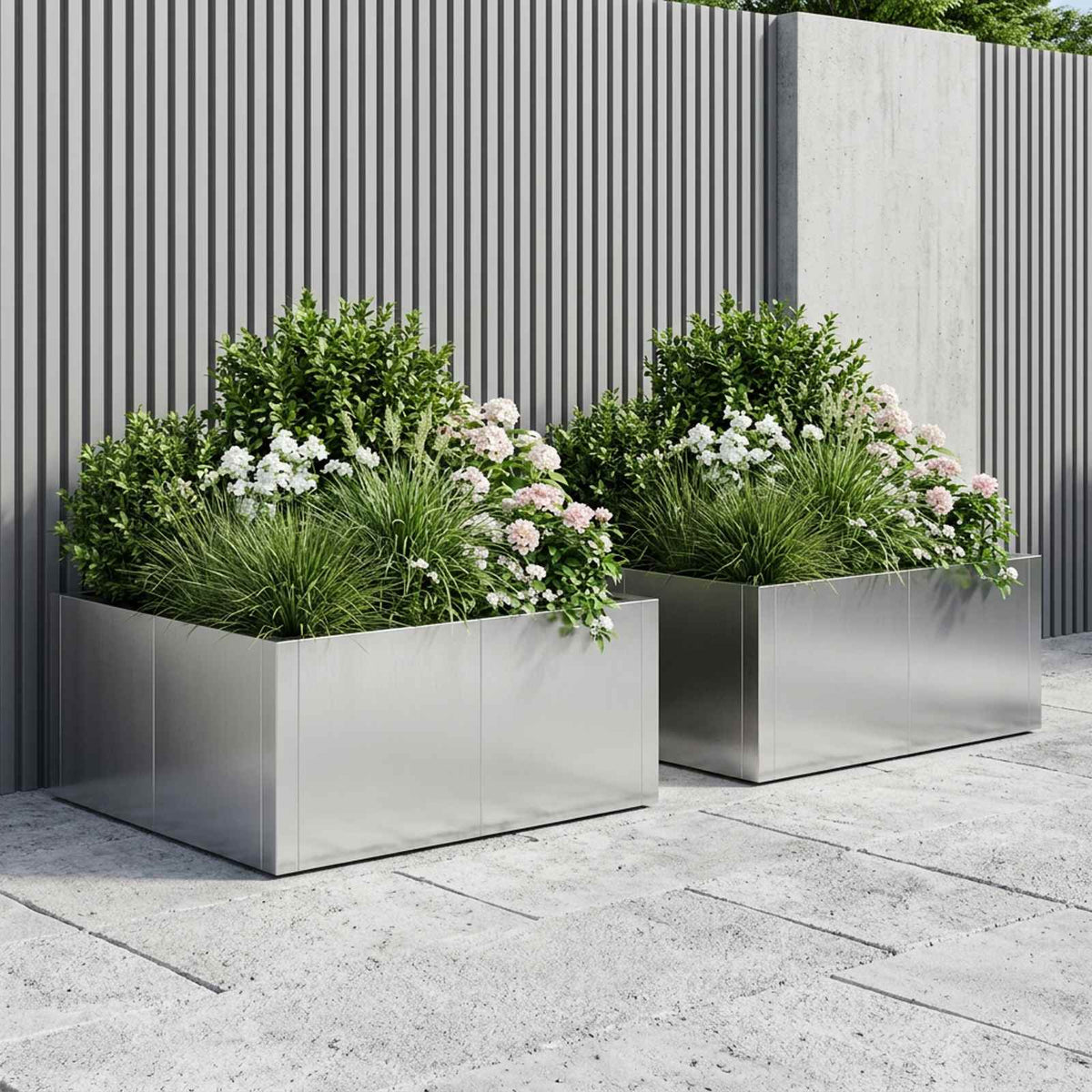 vidaXL Retaining Wall 4 pcs 100 x 100 x 50 cm Steel