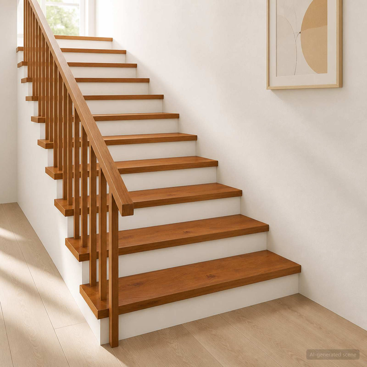 Stair Tread Solid Oak Wood Depth 30 cm 4 pcs Brown 100 cm