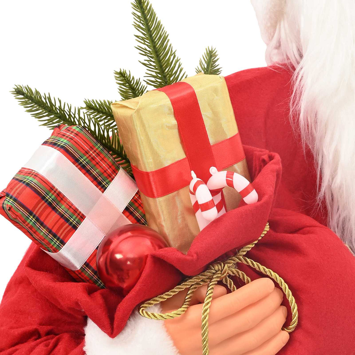 vidaXL Santa Claus Figure Red 180 cm Polyester 6