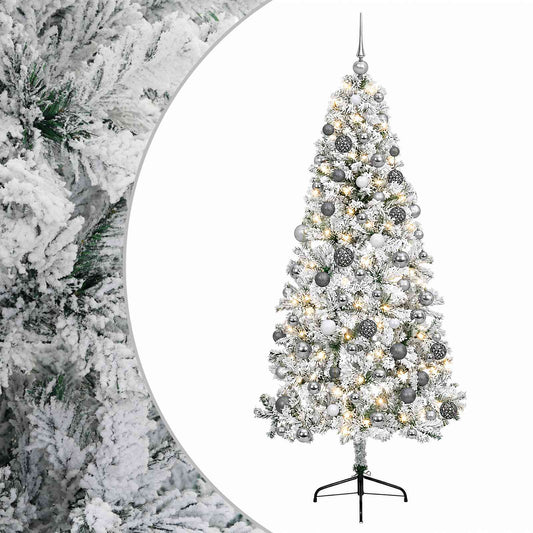 vidaXL Artificial Christmas Tree with Bauble 240 cm 300 LEDs 2