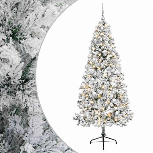 vidaXL Artificial Christmas Tree with Bauble 240 cm 300 LEDs 2
