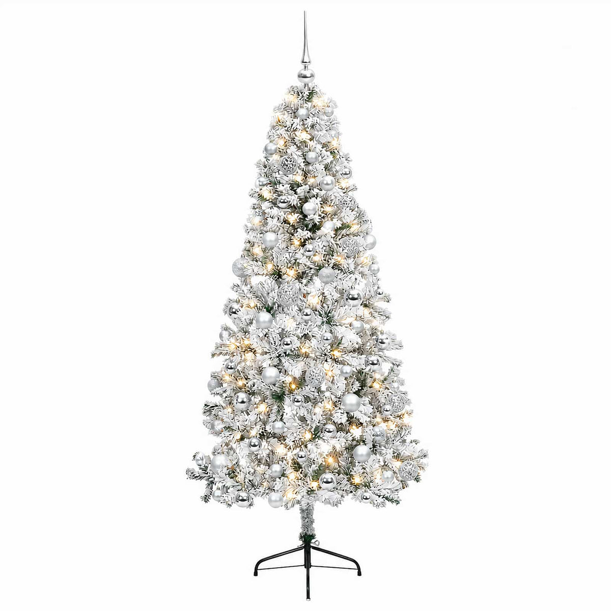 vidaXL Artificial Christmas Tree with Bauble 240 cm 300 LEDs 4