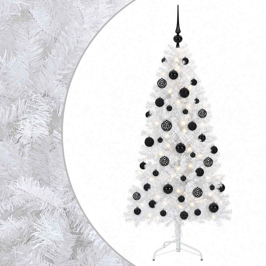 vidaXL Artificial Hinged Christmas Tree 150 cm 150 LEDs Warm White 2