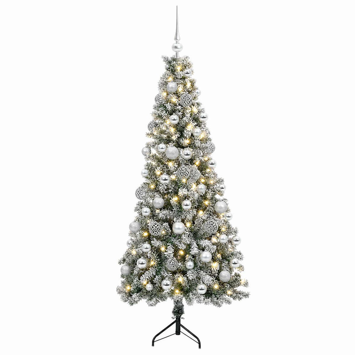 vidaXL Artificial Christmas Tree with Bauble 180 cm 300 LEDs 4