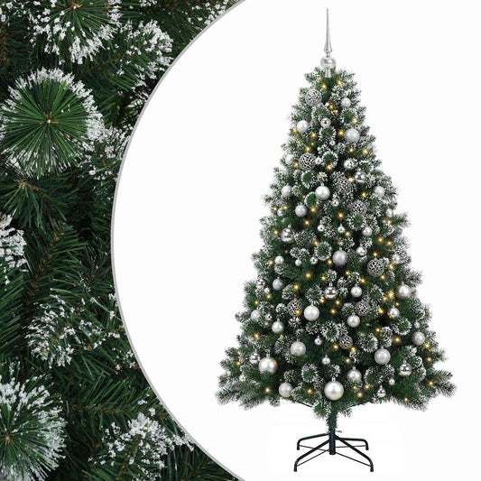 vidaXL Artificial Christmas Tree with Bauble 240 cm 300 LEDs 2