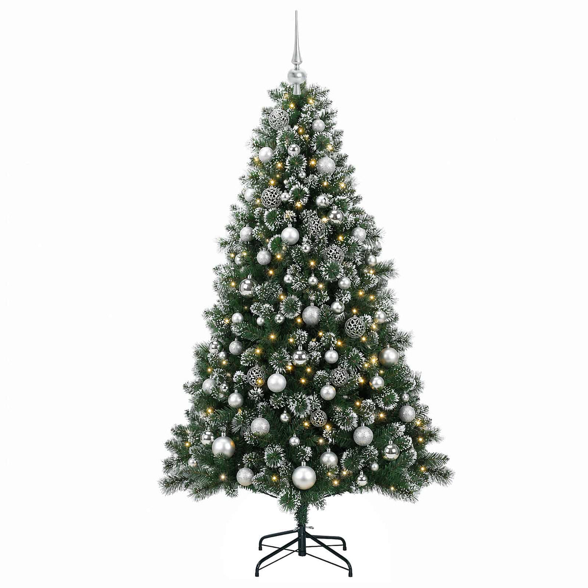 vidaXL Artificial Christmas Tree with Bauble 240 cm 300 LEDs 4