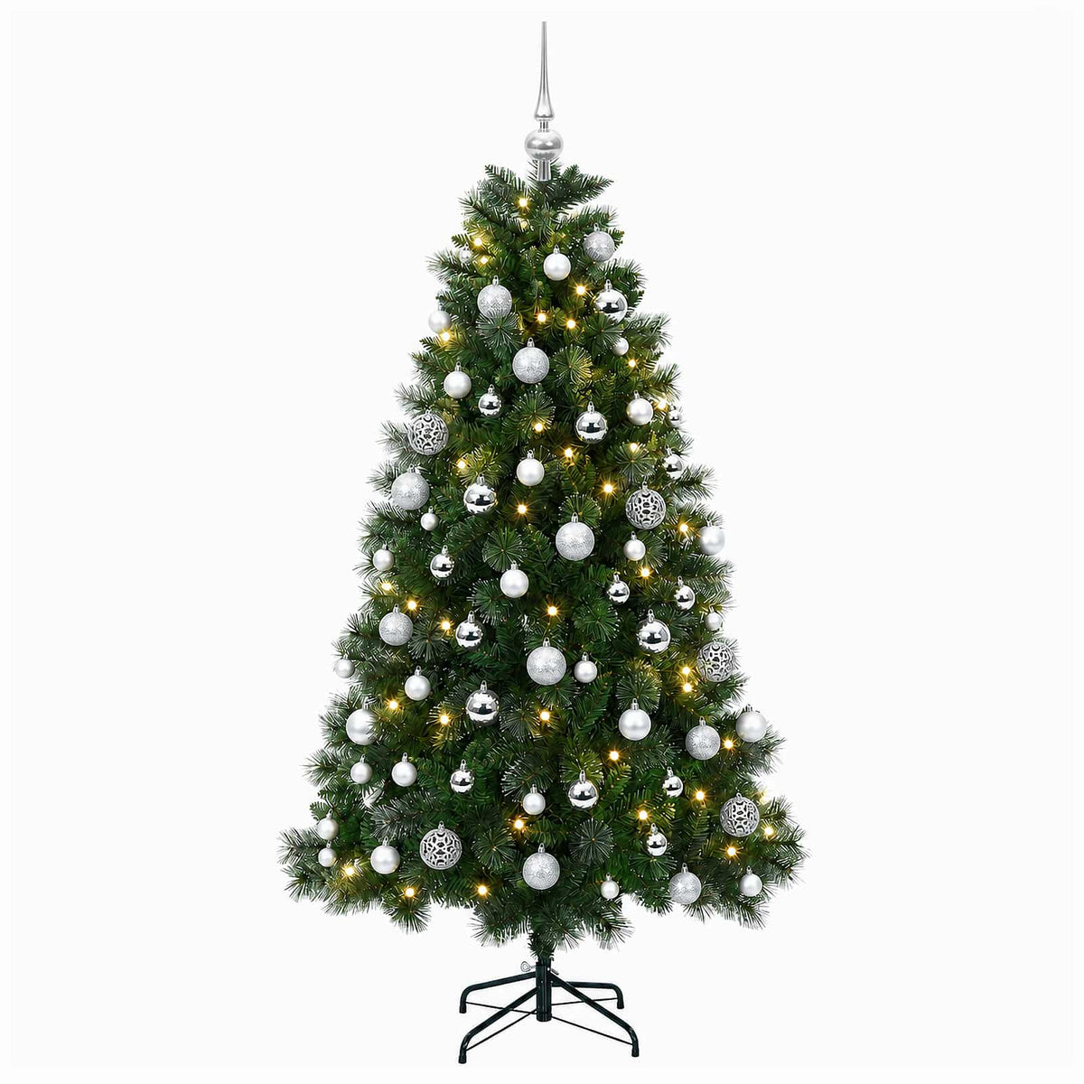 vidaXL Artificial Christmas Tree with Bauble 240 cm 300 LEDs 4