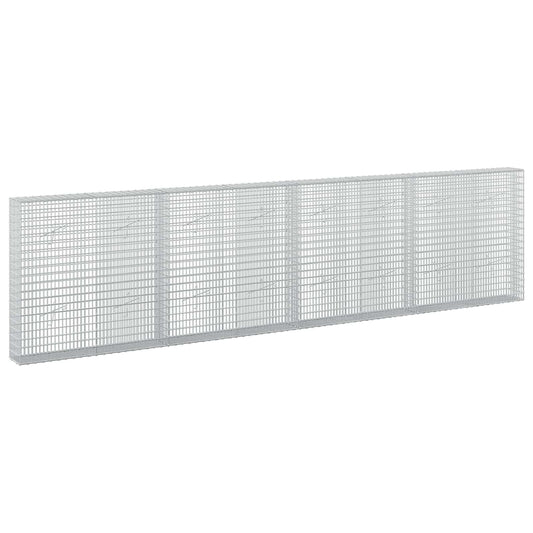vidaXL Gabion with 3.5 mm Wire and 5x2.5 cm Mesh 400x20x100 cm 2
