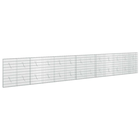 vidaXL Gabion with 3.5 mm Wire and 5x10 cm Mesh 650x10x100 cm 2