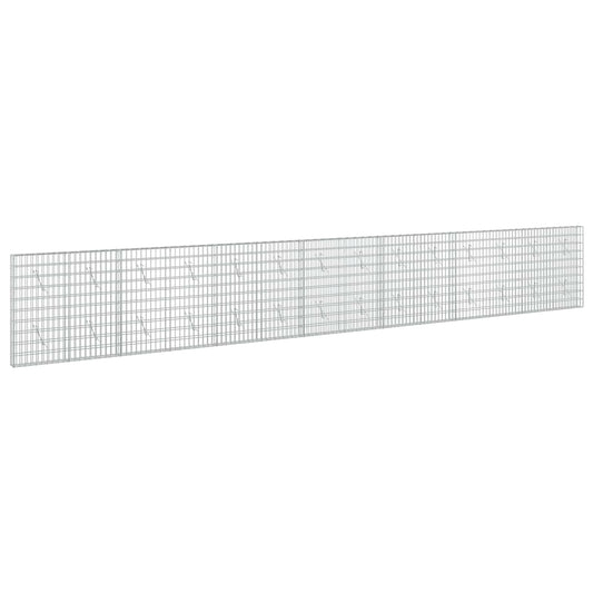 vidaXL Gabion with 3.5 mm Wire and 5x10 cm Mesh 700x10x100 cm 2