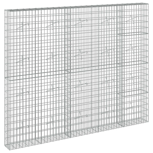 vidaXL Gabion with 3.5 mm Wire and 5x10 cm Mesh 250x20x200 cm 2
