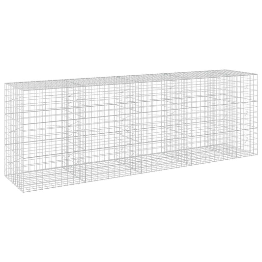 vidaXL Gabion with 3.5 mm Wire and 10x10 cm Mesh 450x100x150 cm 2