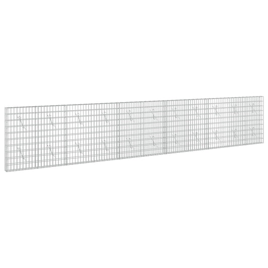 vidaXL Gabion with 5 mm Wire and 5x10 cm Mesh 550x10x100 cm 2