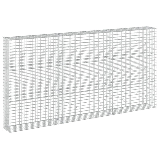 vidaXL Gabion with 5 mm Wire and 5x10 cm Mesh 300x30x150 cm 2