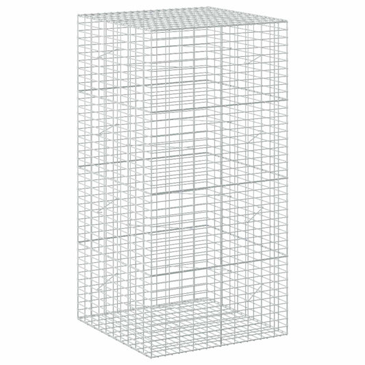 vidaXL Gabion with 5 mm Wire and 5x10 cm Mesh 100x100x200 cm 2