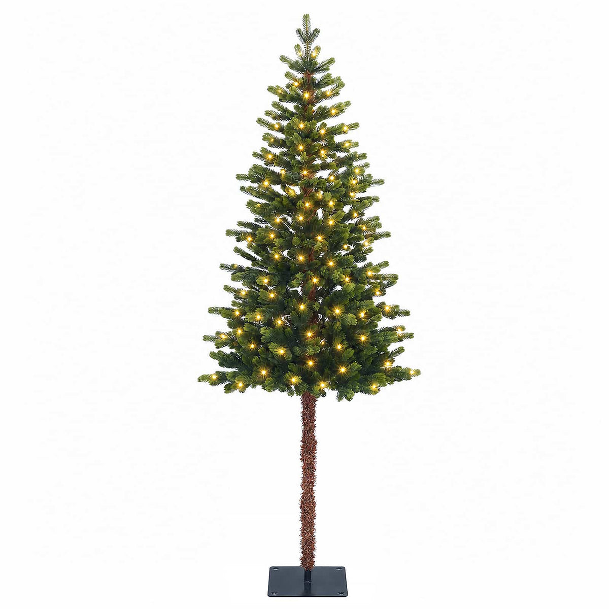 vidaXL Artificial Hinged Christmas Tree 150 cm 150 LEDs Warm White 4