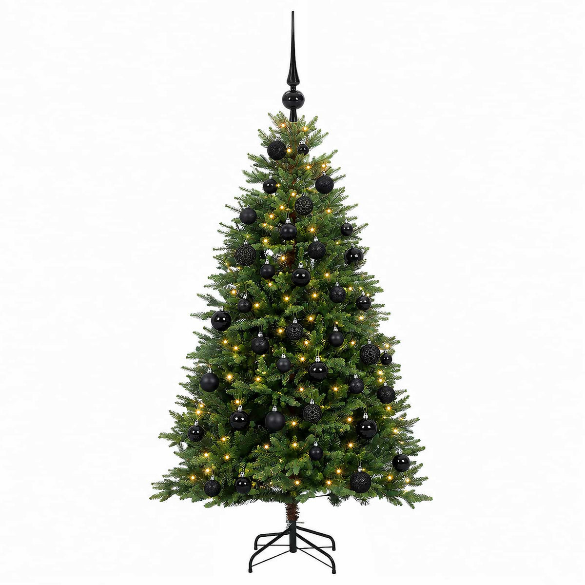 vidaXL Artificial Christmas Tree with Bauble 150 cm 150 LEDs 4