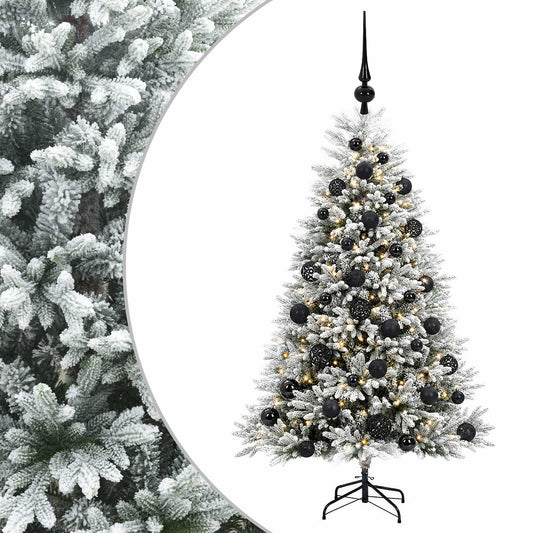 vidaXL Artificial Christmas Tree with Bauble 150 cm 150 LEDs 2