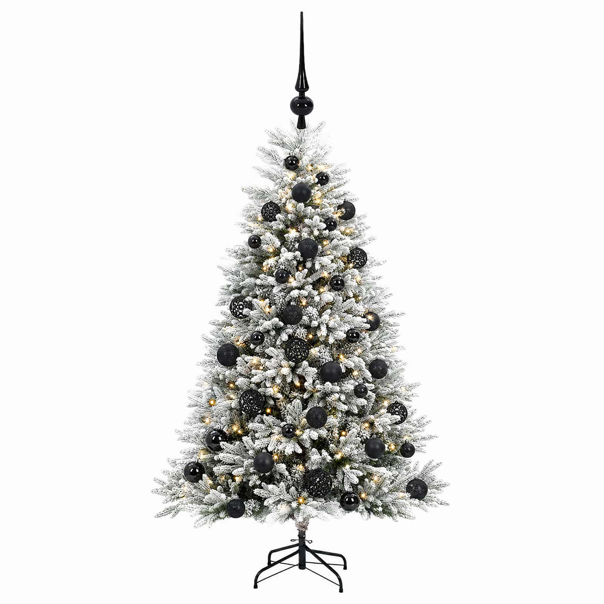 vidaXL Artificial Christmas Tree with Bauble 150 cm 150 LEDs 4