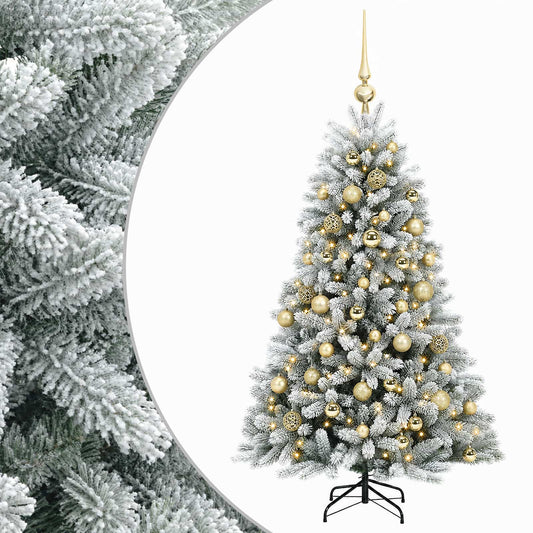 vidaXL Artificial Christmas Tree with Bauble 120 cm 150 LEDs 2