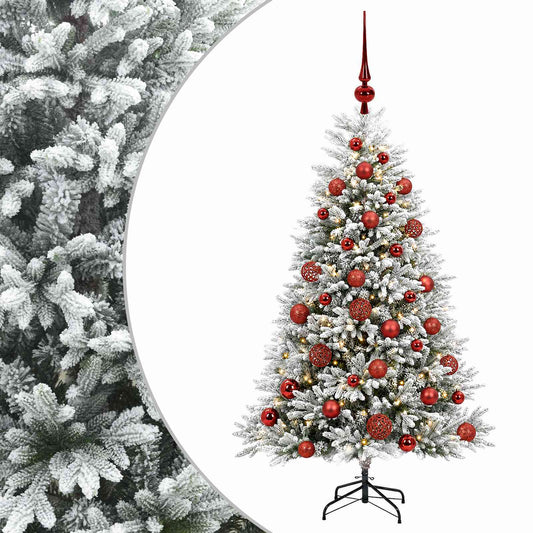 vidaXL Artificial Christmas Tree with Bauble 150 cm 150 LEDs 2