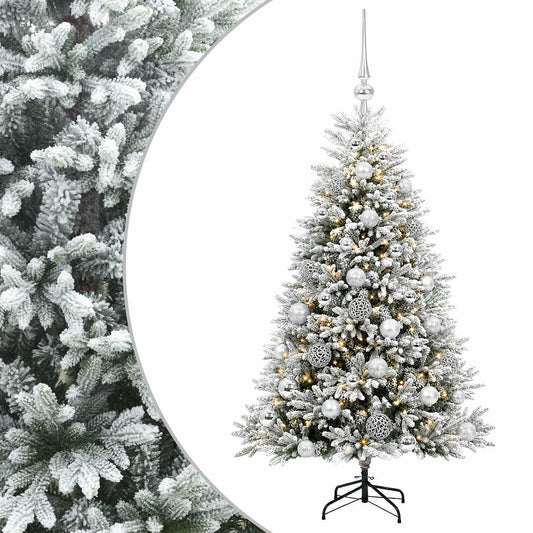 vidaXL Artificial Christmas Tree with Bauble 120 cm 150 LEDs 2