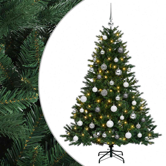 vidaXL Artificial Christmas Tree with Bauble 150 cm 150 LEDs 2