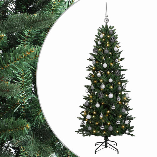 vidaXL Artificial Christmas Tree with Bauble 120 cm 150 LEDs 2