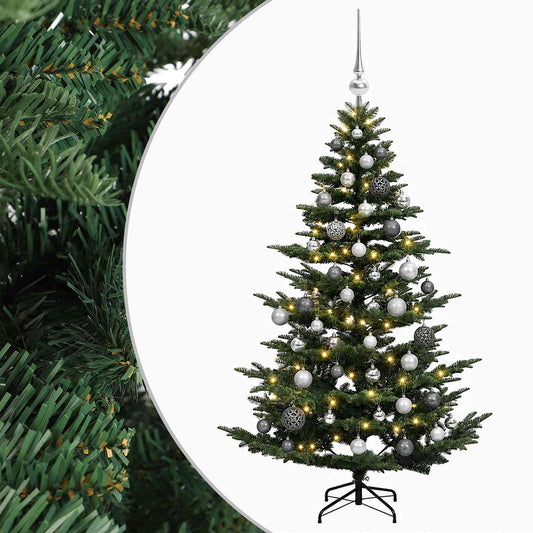 vidaXL Artificial Christmas Tree with Bauble 120 cm 150 LEDs 2