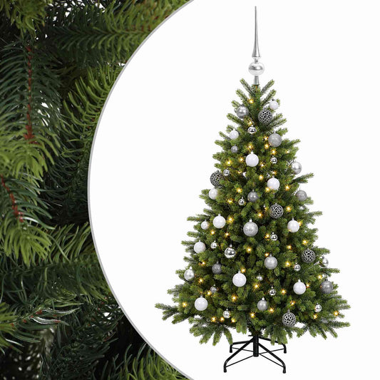 vidaXL Artificial Christmas Tree with Bauble 150 cm 150 LEDs 2
