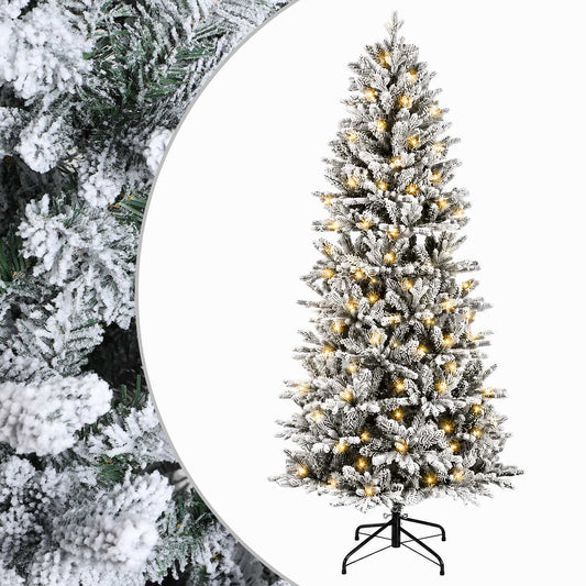 Artificial Hinged Christmas Tree 300 LEDs Warm White 240 cm