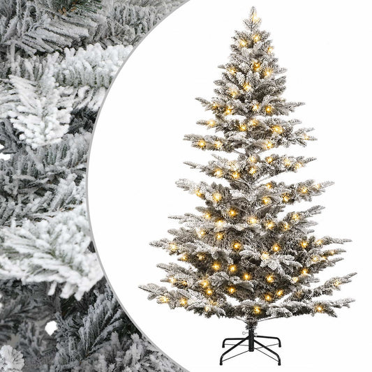 Artificial Hinged Christmas Tree 300 LEDs Warm White 240 cm
