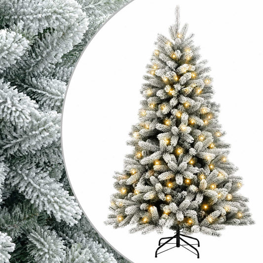 vidaXL Artificial Hinged Christmas Tree 180 cm 300 LEDs Warm White 2