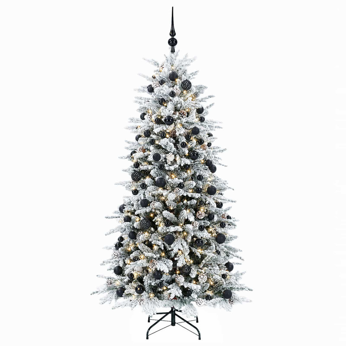 vidaXL Artificial Christmas Tree with Bauble 240 cm 300 LEDs 4