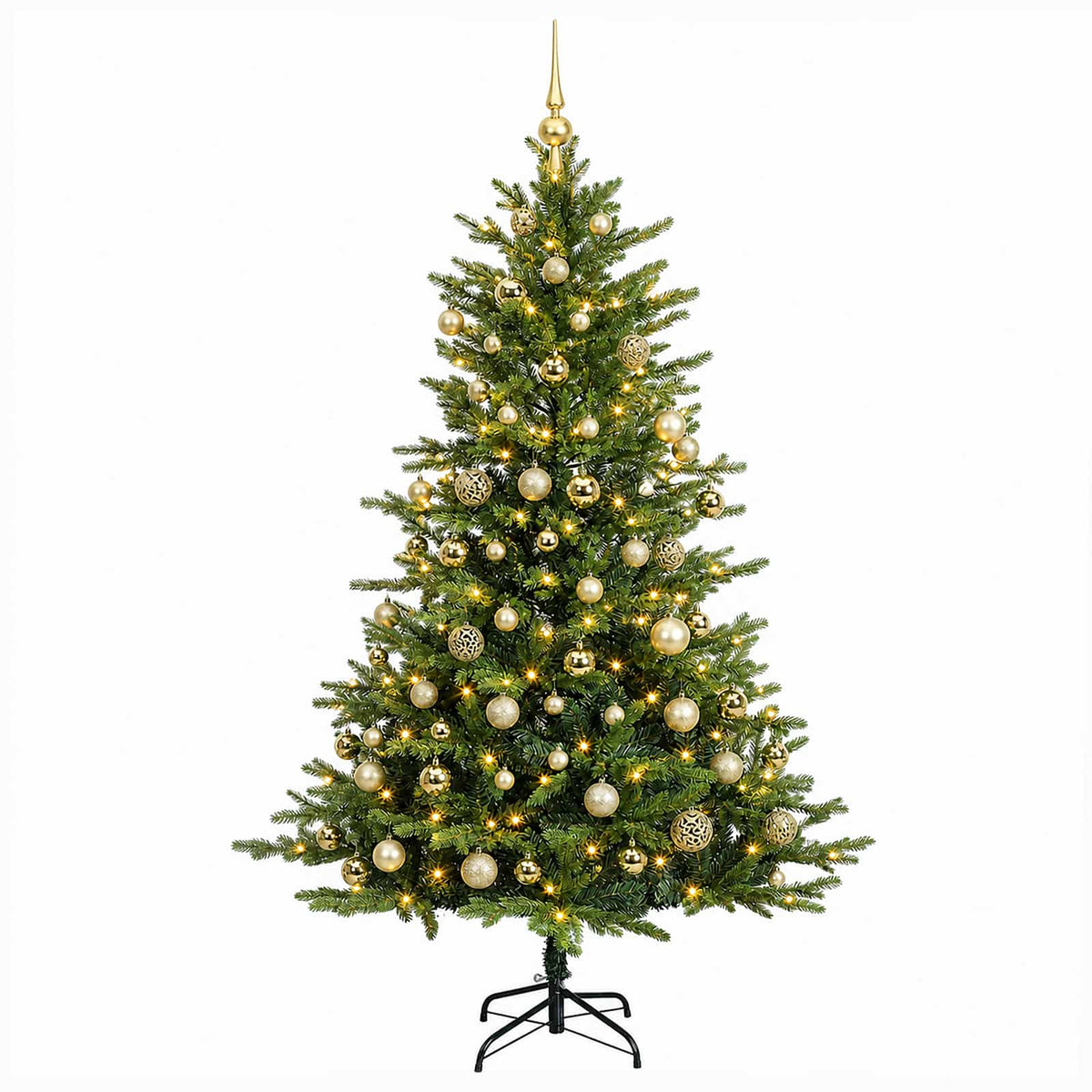 vidaXL Artificial Christmas Tree with Bauble 240 cm 300 LEDs 4