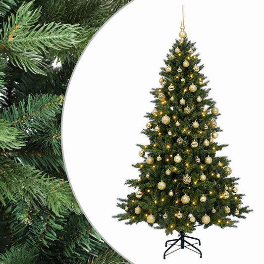 vidaXL Artificial Christmas Tree with Bauble 240 cm 300 LEDs 2