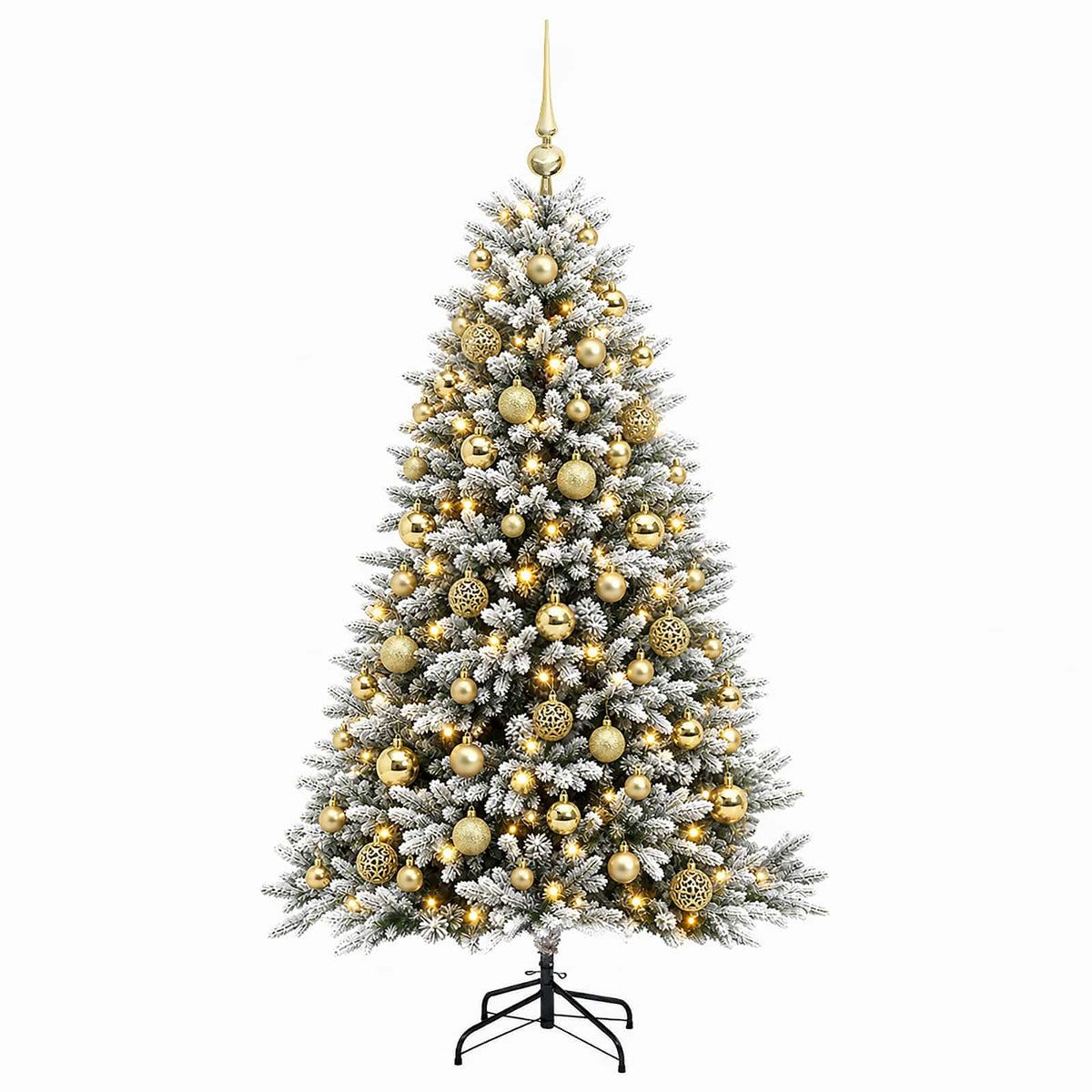 vidaXL Artificial Christmas Tree with Bauble 240 cm 300 LEDs 4