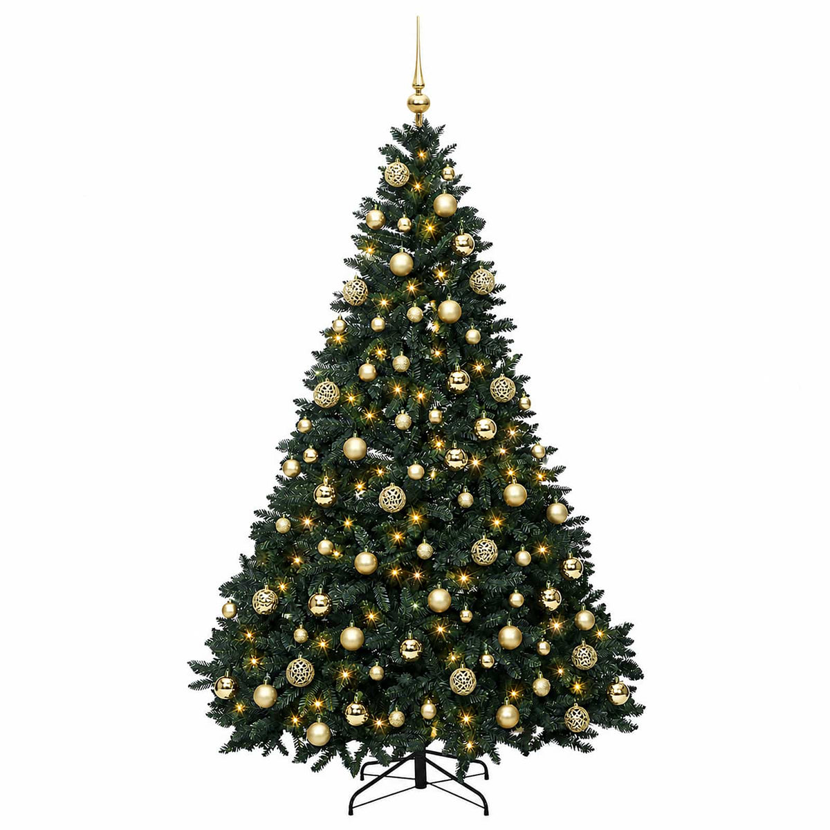 vidaXL Artificial Christmas Tree Dark Green with Bauble 240 cm 4