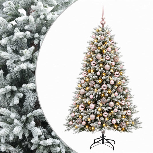 vidaXL Artificial Christmas Tree with Bauble 210 cm 300 LEDs 2