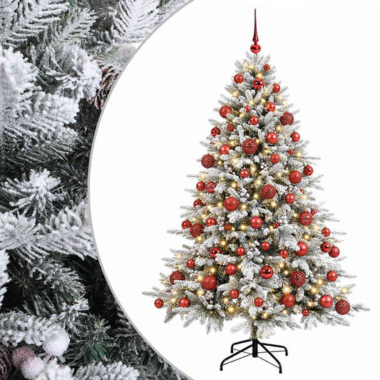 vidaXL Artificial Christmas Tree with Bauble 180 cm 300 LEDs 2
