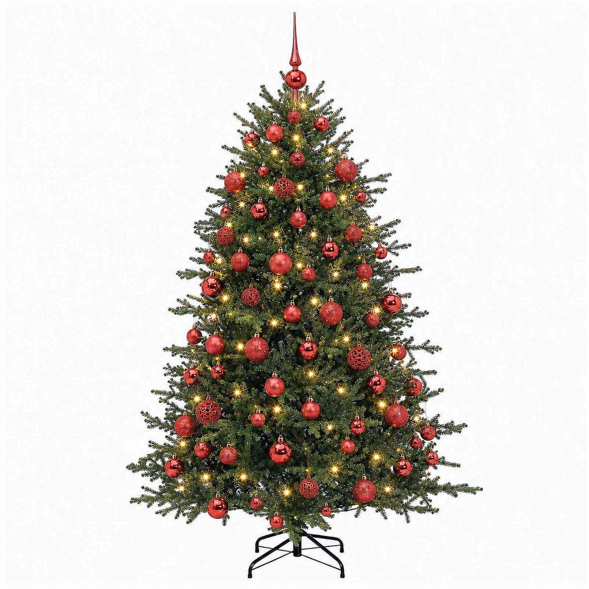 vidaXL Artificial Christmas Tree with Bauble 240 cm 300 LEDs 4