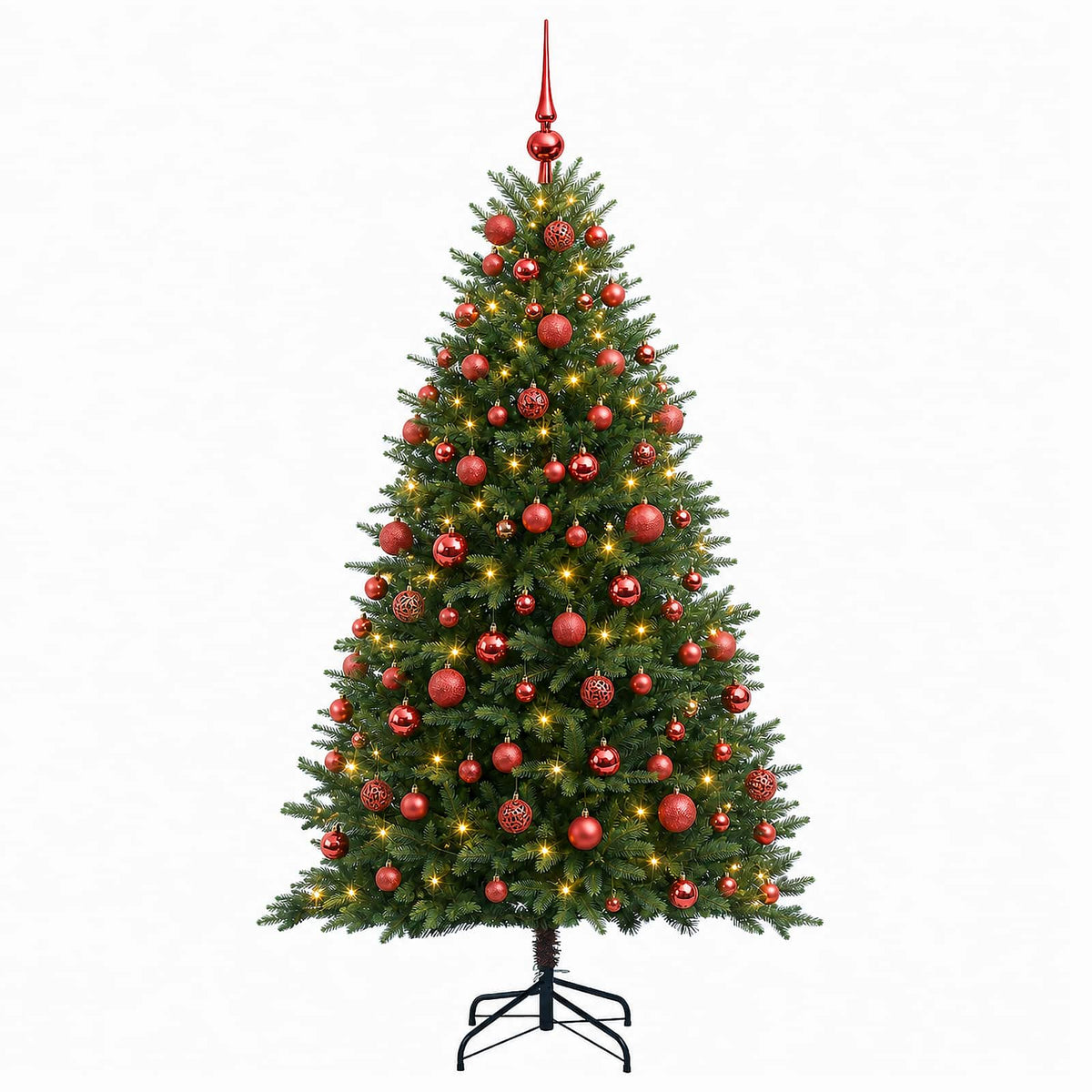 vidaXL Artificial Christmas Tree with Bauble 240 cm 300 LEDs 4