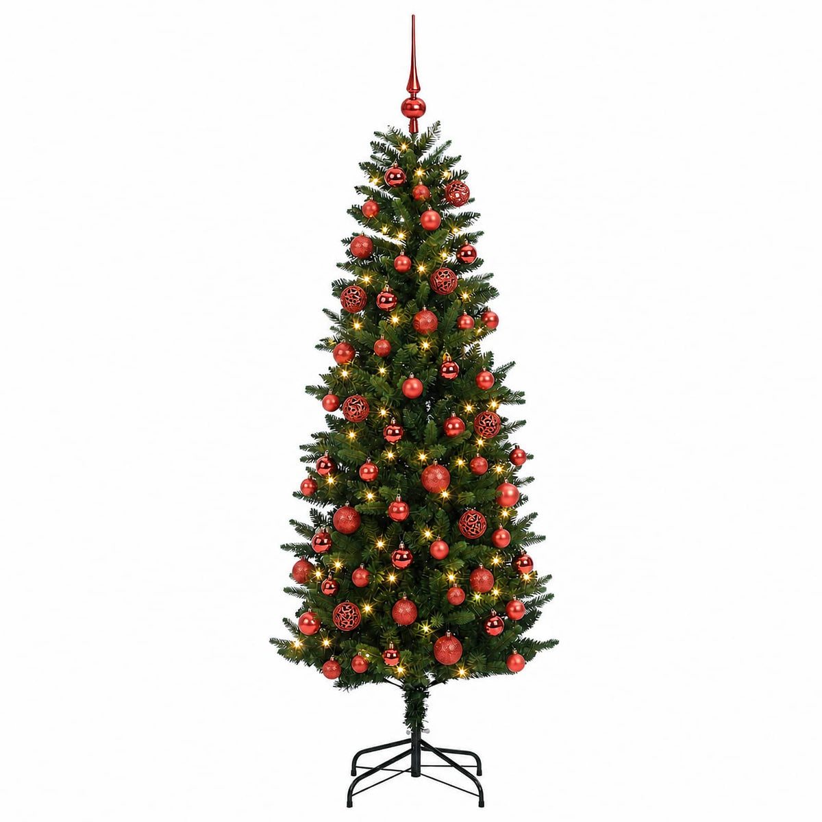vidaXL Artificial Christmas Tree with Bauble 180 cm 300 LEDs 4