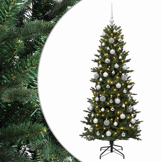 vidaXL Artificial Christmas Tree with Bauble 180 cm 300 LEDs 2