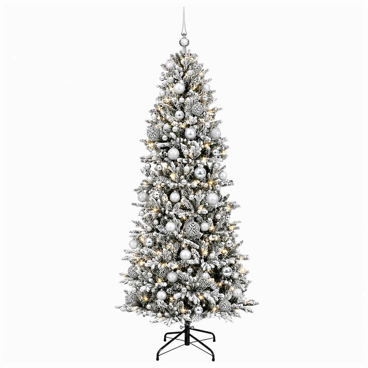 vidaXL Artificial Christmas Tree with Bauble 240 cm 300 LEDs 4
