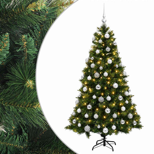 vidaXL Artificial Christmas Tree with Bauble 180 cm 300 LEDs 2