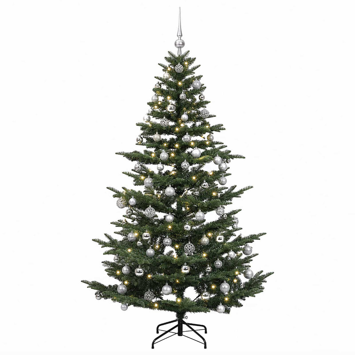 vidaXL Artificial Christmas Tree with Bauble 240 cm 300 LEDs 4