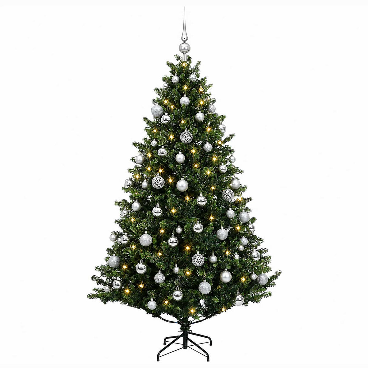 vidaXL Artificial Christmas Tree with Bauble 180 cm 300 LEDs 4